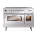Nostalgie II Noblesse 48″ Induction Range  (Triple Glass Door, Stainless Steel, Chrome) view 2