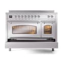 Nostalgie II Noblesse 48″ Induction Range  (Triple Glass Door, Stainless Steel, Chrome) view 6