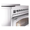 Nostalgie II Noblesse 48″ Induction Range  (Triple Glass Door, Stainless Steel, Chrome) view 7