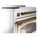 Nostalgie II Noblesse 48″ Induction Range  (Triple Glass Door, Stainless Steel, Brass) view 7