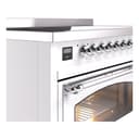 Nostalgie II Noblesse 48″ Induction Range  (Triple Glass Door, White, Chrome) view 7