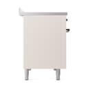 Nostalgie II Noblesse 48″ Induction Range  (Solid Door, Antique White, Burnished) view 4