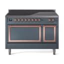 Nostalgie II Noblesse 48″ Induction Range  (Solid Door, Blue Grey, Copper) view 1