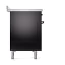 Nostalgie II Noblesse 48″ Induction Range  (Solid Door, Glossy Black, Burnished) view 4