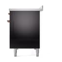 Nostalgie II Noblesse 48″ Induction Range  (Solid Door, Glossy Black, Copper) view 7