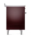 Nostalgie II Noblesse 48″ Induction Range  (Solid Door, Burgundy, Chrome) view 4
