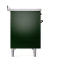 Nostalgie II Noblesse 48″ Induction Range  (Solid Door, Emerald Green, Burnished) view 4