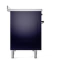 Nostalgie II Noblesse 48″ Induction Range  (Solid Door, Midnight Blue, Burnished) view 4