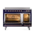 Nostalgie II Noblesse 48″ Induction Range  (Solid Door, Midnight Blue, Copper) view 2