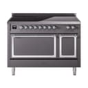 Nostalgie II Noblesse 48″ Induction Range  (Solid Door, Graphite Matte, Chrome) view 1