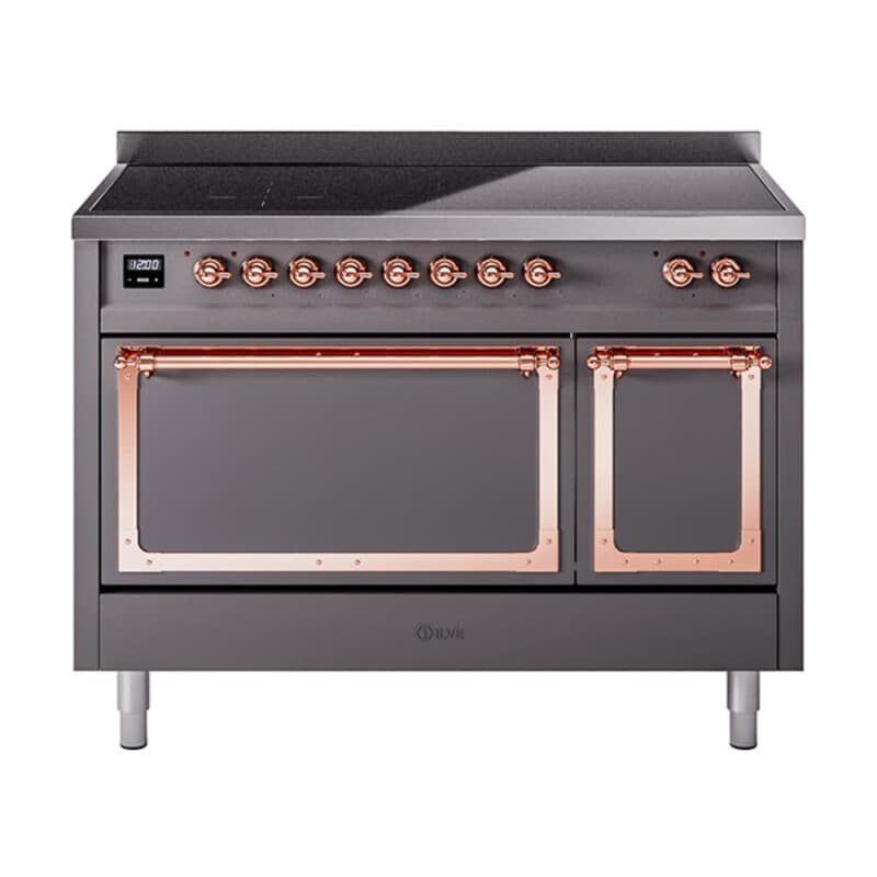 Nostalgie II Noblesse 48″ Induction Range  (Solid Door, Graphite Matte, Copper)