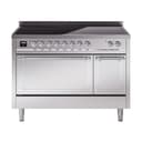 Nostalgie II Noblesse 48″ Induction Range  (Solid Door, Stainless Steel, Chrome) view 1