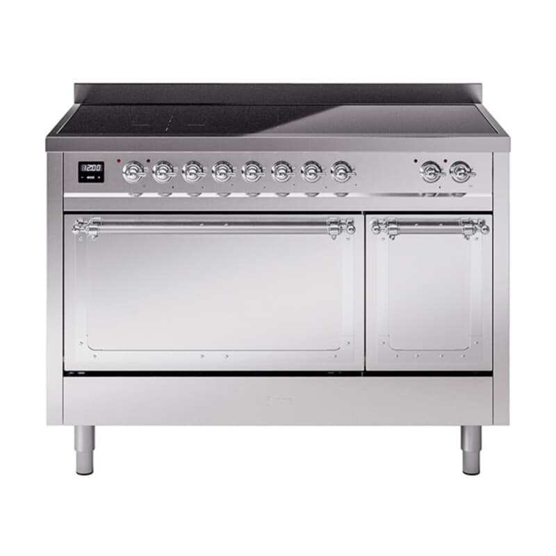 Nostalgie II Noblesse 48″ Induction Range (Solid Door, Stainless Steel, Chrome)