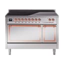 Nostalgie II Noblesse 48″ Induction Range  (Solid Door, Stainless Steel, Copper) view 1