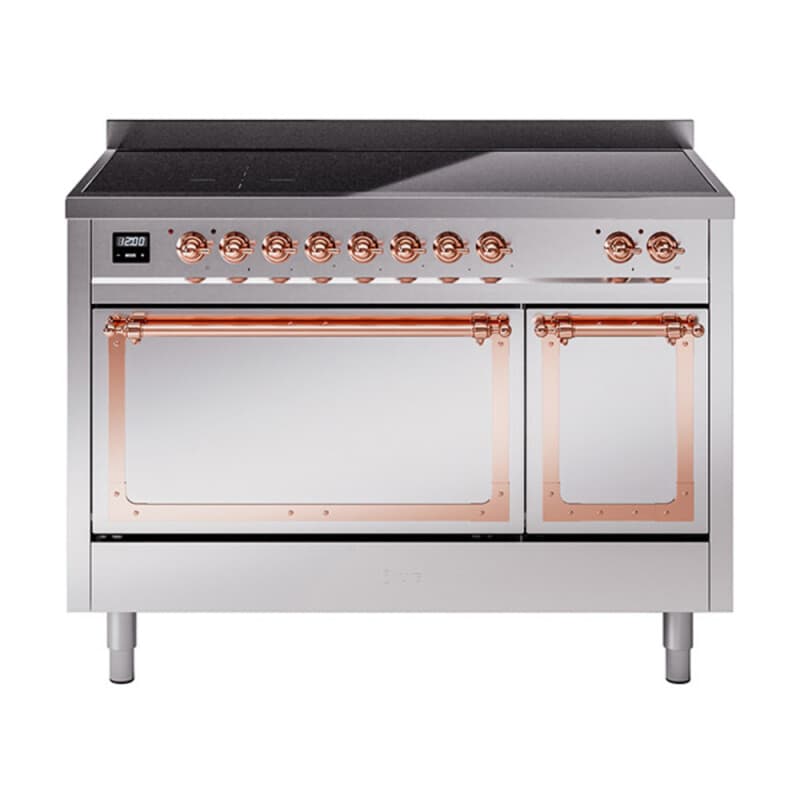 Nostalgie II Noblesse 48″ Induction Range (Solid Door, Stainless Steel, Copper)