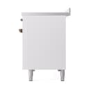 Nostalgie II Noblesse 48″ Induction Range  (Solid Door, White, Burnished) view 5