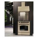 Nostalgie II 30 UP30NMPAWB Freestanding Dual Fuel Range with 5 Sealed Burners Single Oven with Triple Glass Door with Bronze knobs view 3