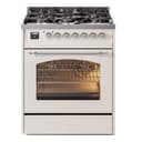 Nostalgie II 30 UP30NMPAWC Freestanding Dual Fuel Range with 5 Sealed Burners Single Oven with Triple Glass Door with Chrome knobs view 1