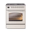 Nostalgie II 30 UP30NMPAWC Freestanding Dual Fuel Range with 5 Sealed Burners Single Oven with Triple Glass Door with Chrome knobs view 3