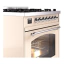 Nostalgie II 30 UP30NMPAWC Freestanding Dual Fuel Range with 5 Sealed Burners Single Oven with Triple Glass Door with Chrome knobs view 6