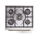 Nostalgie II Series 30 inch Freestanding Dual Fuel Range with Natural Gas, 5 Sealed Burners, 4 cu. ft. Total Oven Capacity, Convection Oven, Continuous Grates, Storage Drawer, with Brass Trim view 7