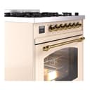 Nostalgie II 30 UP30NMPAWG Freestanding Dual Fuel Range with 5 Sealed Burners Single Oven with Triple Glass Door with Brass knobs view 6