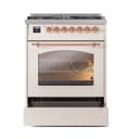Nostalgie II 30 UP30NMPAWP Freestanding Dual Fuel Range with 5 Sealed Burners Single Oven with Triple Glass Door with Copper knobs view 5