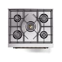 Nostalgie II 30 UP30NMPBGB Freestanding Dual Fuel Range with 5 Sealed Burners Single Oven with Triple Glass Door with Bronze knobs view 7