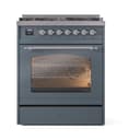 Nostalgie II 30 UP30NMPBGC Freestanding Dual Fuel Range with 5 Sealed Burners Single Oven with Triple Glass Door with Chrome knobs view 3