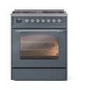 Nostalgie II Series 30 inch Freestanding Dual Fuel Range with Natural Gas, 5 Sealed Burners, 4 cu. ft. Total Oven Capacity, Convection Oven, Continuous Grates, Storage Drawer with Chrome Trim view 3