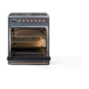 Nostalgie II 30 UP30NMPBGP Freestanding Dual Fuel Range with 5 Sealed Burners Single Oven with Triple Glass Door with Copper knobs view 4