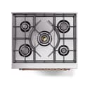 Nostalgie II 30 UP30NMPBGP Freestanding Dual Fuel Range with 5 Sealed Burners Single Oven with Triple Glass Door with Copper knobs view 7