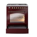 Nostalgie II 30 UP30NMPBUB Freestanding Dual Fuel Range with 5 Sealed Burners Single Oven with Triple Glass Door with Bronze knobs view 4