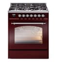 Nostalgie II 30 UP30NMPBUC Freestanding Dual Fuel Range with 5 Sealed Burners Single Oven with Triple Glass Door with Chrome knobs view 1