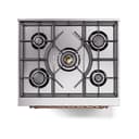 Nostalgie II 30 UP30NMPBUP Freestanding Dual Fuel Range with 5 Sealed Burners Single Oven with Triple Glass Door with Copper knobs view 6