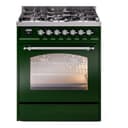 Nostalgie II 30 UP30NMPEGC Freestanding Dual Fuel Range with 5 Sealed Burners Single Oven with Triple Glass Door with Chrome knobs view 1