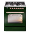 Nostalgie II 30 UP30NMPEGP Freestanding Dual Fuel Range with 5 Sealed Burners Single Oven with Triple Glass Door with Copper knobs view 1