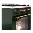Nostalgie II 30 UP30NMPEGP Freestanding Dual Fuel Range with 5 Sealed Burners Single Oven with Triple Glass Door with Copper knobs view 5