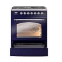 Nostalgie II 30 UP30NMPMBC Freestanding Dual Fuel Range with 5 Sealed Burners Single Oven with Triple Glass Door with Chrome knobs view 4