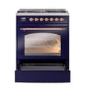 Nostalgie II 30 UP30NMPMBP Freestanding Dual Fuel Range with 5 Sealed Burners Single Oven with Triple Glass Door with Copper knobs view 4