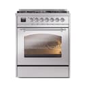 Nostalgie II Series 30 inch Freestanding Dual Fuel Range with Natural Gas, 5 Sealed Burners, 4 cu. ft. Total Oven Capacity, Convection Oven, Continuous Grates, Storage Drawer with Chrome Trim view 2