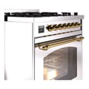Nostalgie II Series 30 inch Freestanding Dual Fuel Range with Natural Gas, 5 Sealed Burners, 4 cu. ft. Total Oven Capacity, Convection Oven, Continuous Grates, Storage Drawer, with Brass Trim view 5