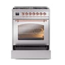 Nostalgie II 30 UP30NMPSSP Freestanding Dual Fuel Range with 5 Sealed Burners Single Oven with Triple Glass Door with Copper knobs view 4
