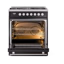 Professional Plus II 30 UP30QMPBK Freestanding Dual Fuel Range with 5 Sealed Burners Single Oven with Solid Door with Stainless Steel knobs view 2