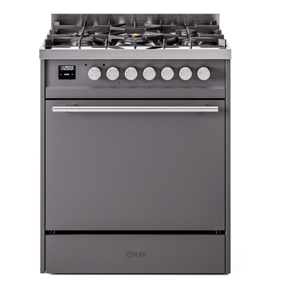 Professional Plus II 30 UP30QMPMG Freestanding Dual Fuel Range with 5 Sealed Burners Single Oven with Solid Door with Stainless Steel knobs