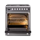 Professional Plus II 30 UP30QMPMG Freestanding Dual Fuel Range with 5 Sealed Burners Single Oven with Solid Door with Stainless Steel knobs view 2