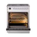 Professional Plus II 30 UP30QMPWH Freestanding Dual Fuel Range with 5 Sealed Burners Single Oven with Solid Door with Stainless Steel knobs view 2