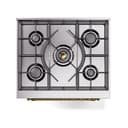 Nostalgie II 30 UP30QNMPAWG Freestanding Dual Fuel Range with 5 Sealed Burners Single Oven with Solid Door with Brass knobs view 4