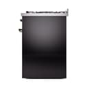 Nostalgie II 30 UP30QNMPBKB Freestanding Dual Fuel Range with 5 Sealed Burners Single Oven with Solid Door with Bronze knobs view 6