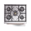 Nostalgie II 30 UP30QNMPBKP Freestanding Dual Fuel Range with 5 Sealed Burners Single Oven with Solid Door with Copper knobs view 4